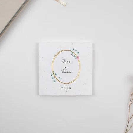 Invitación boda de oro antique
