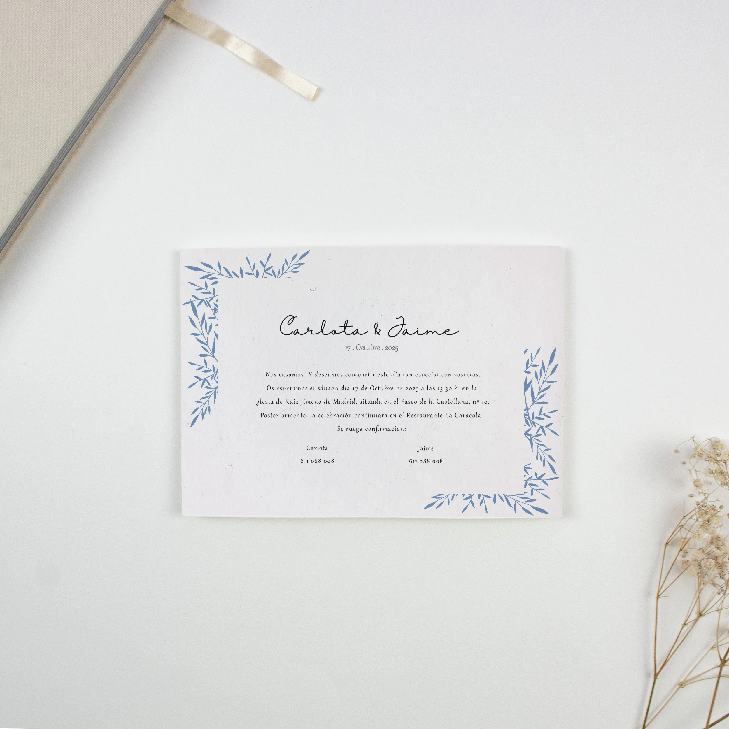 IRIS A COTTON invitación iris